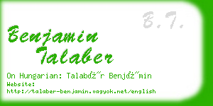 benjamin talaber business card